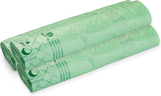 Bio GFT afvalzakken 30L composteerbaar 3 rollen 30 stuks Verpapack